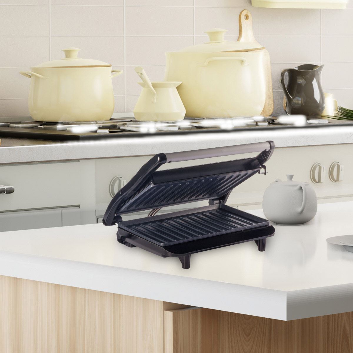 Sandwichera panini placa antiadhente timco