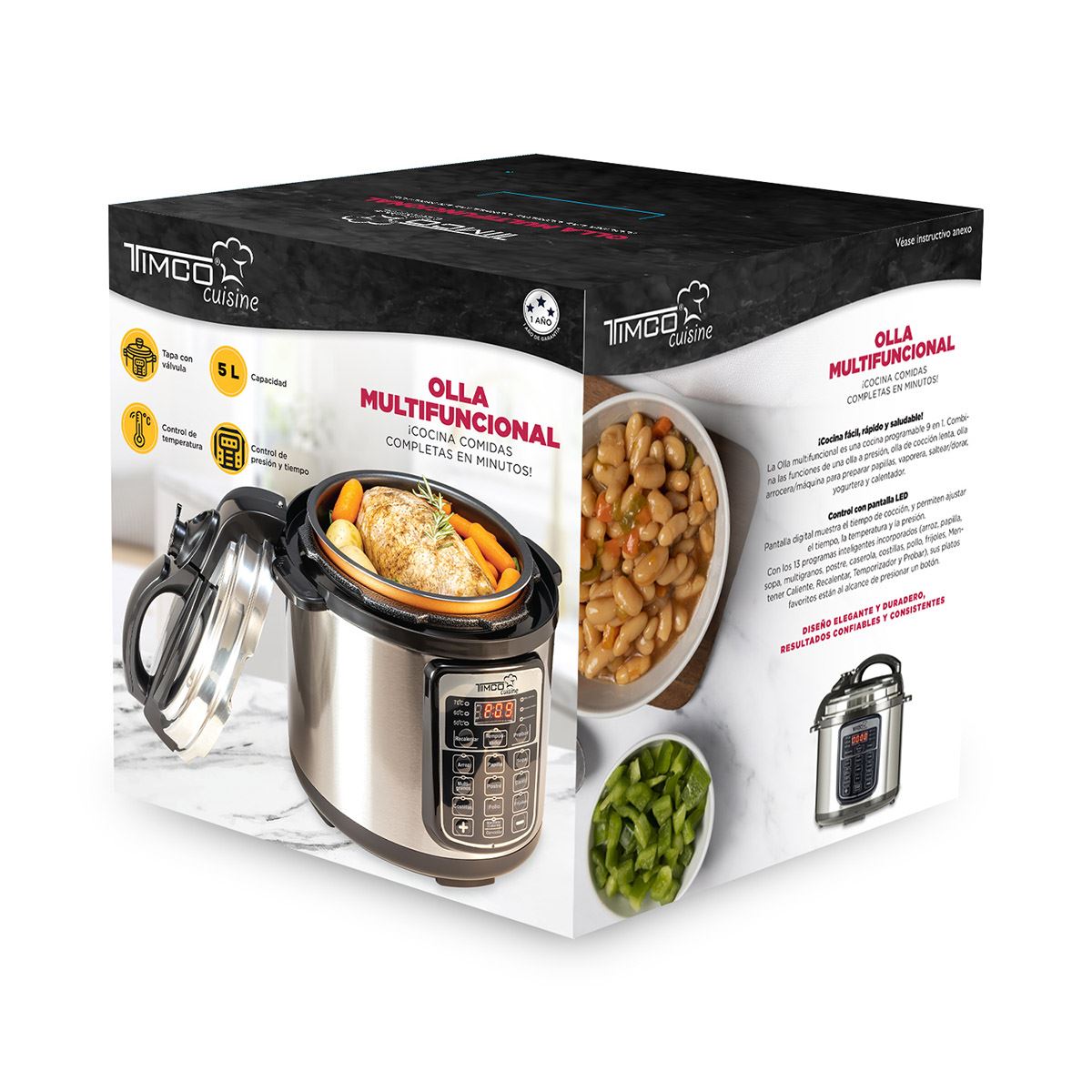 Olla de presión multifunción Timco