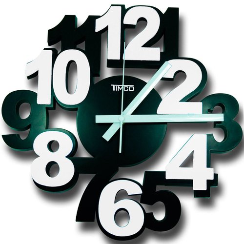 Reloj de Pared Timco&#44; numero 3D LOC&#45;BLA