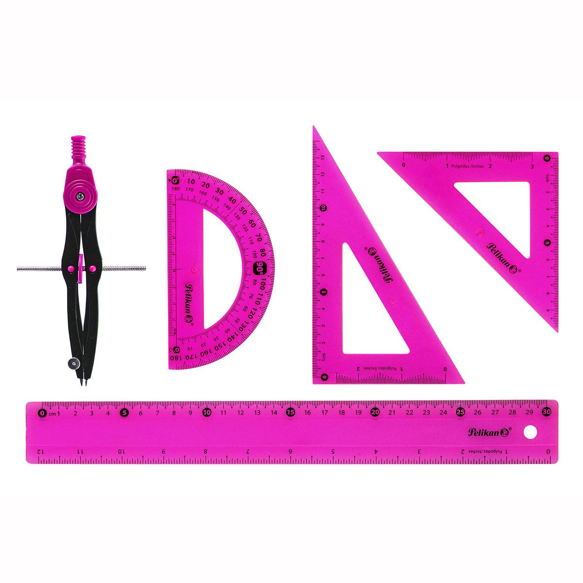 Juego de geometría flexible con compás Pelikan