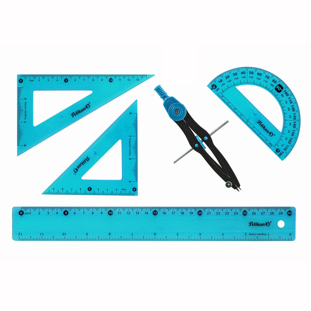 Juego de geometría flexible con compás Pelikan