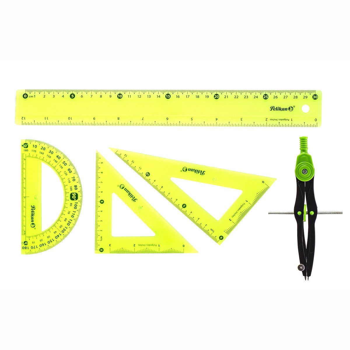 Juego de geometría flexible con compás Pelikan