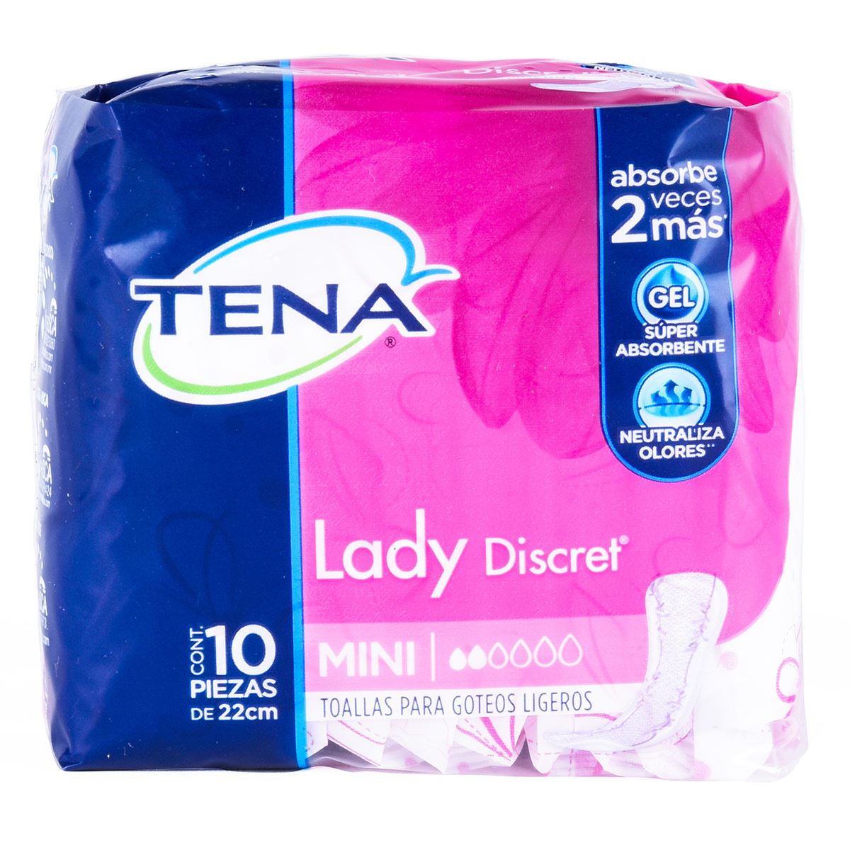 Toallas Tena Lady Discret con 10 Pzs.