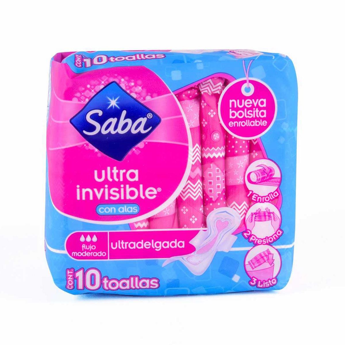 Saba Invisible Con Alas Paquete Con 10 Toallas