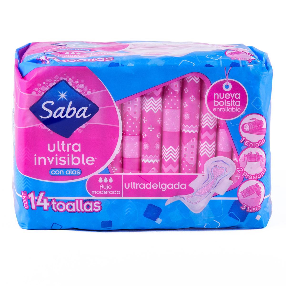 Saba Ultra Invisible con Alas con 14 Pzs.