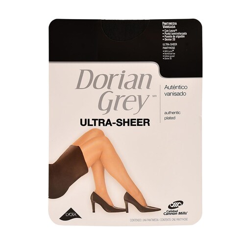 Pantimedia Dorian Grey Ultra Sheer vanisada 275 mediana negro dama