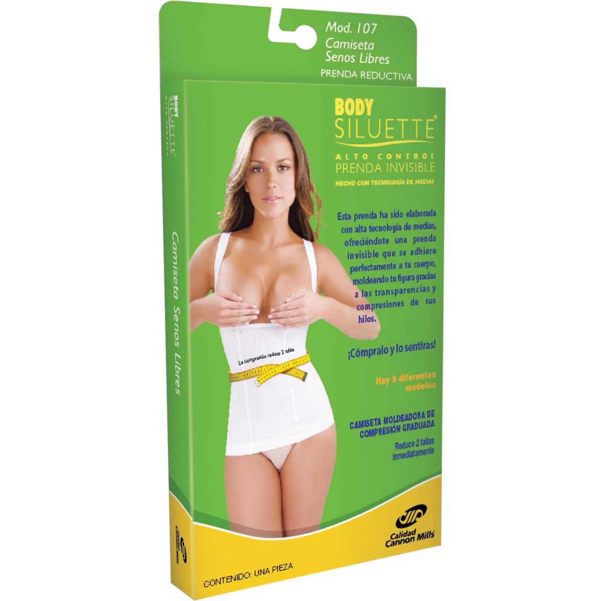 Camiseta Body Siluette Senos Libres 107 Grande Blanco