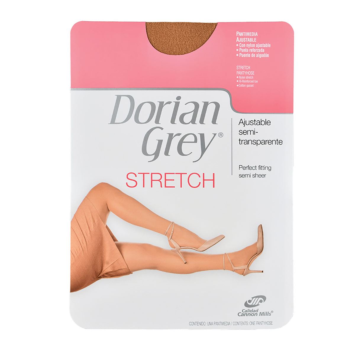 Pantimedia Dorian Grey Stretch Semi Transparente 224 Extragrande Natural Dama