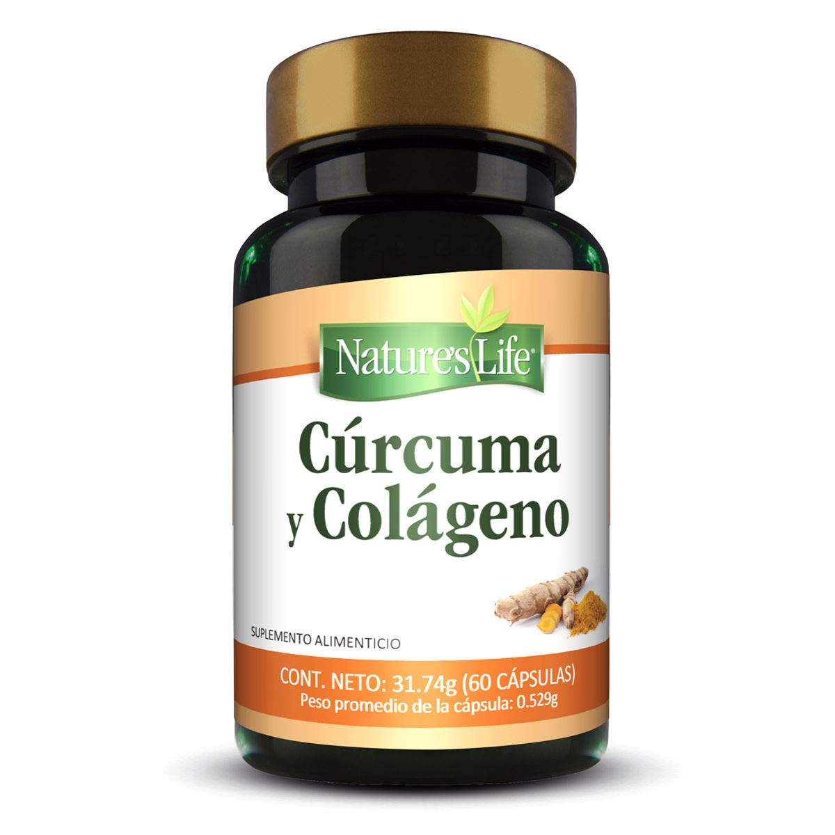 Nature´s Life curcuma + colageno 60 capsulas