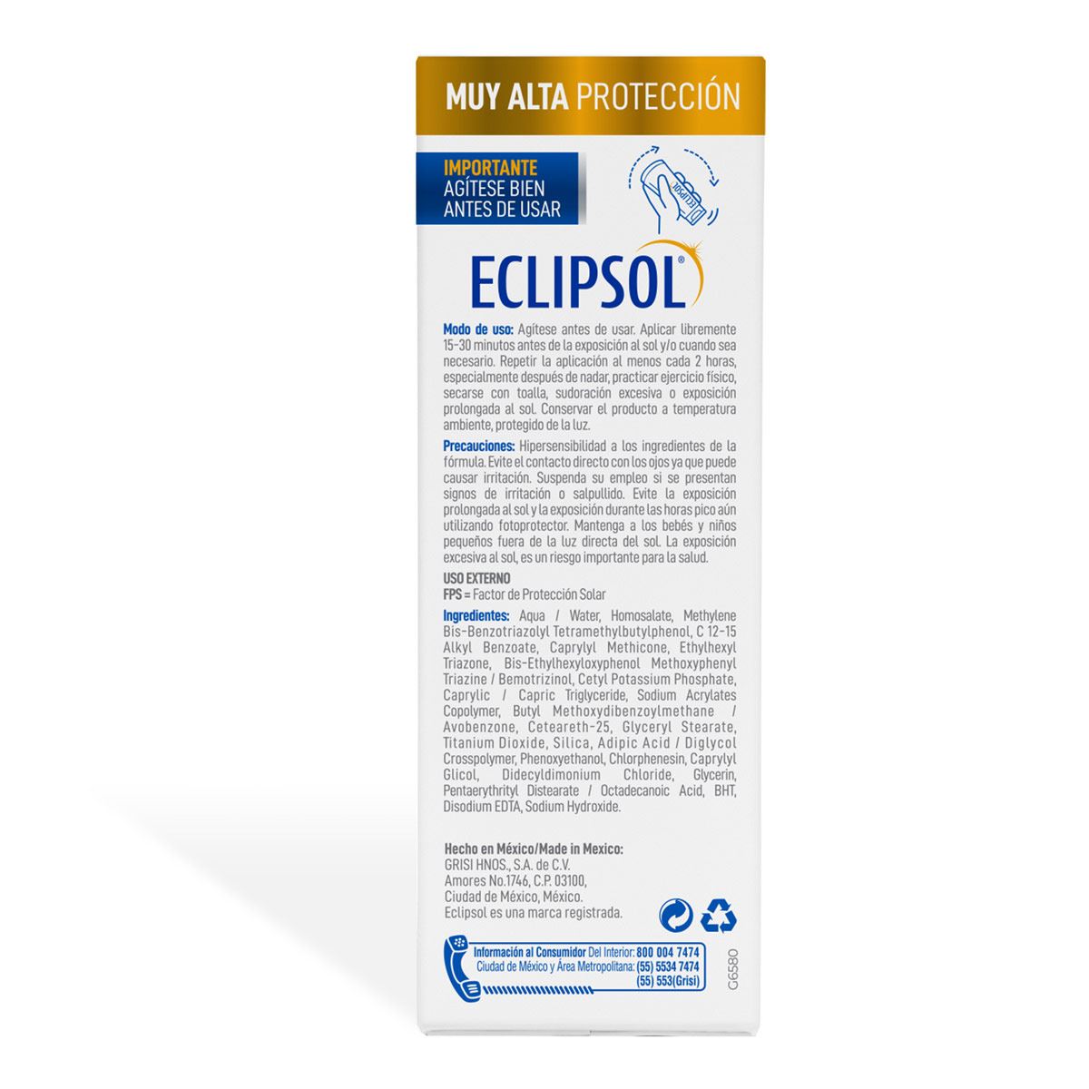 Protector Solar Facial y Corporal Eclipsol 60g
