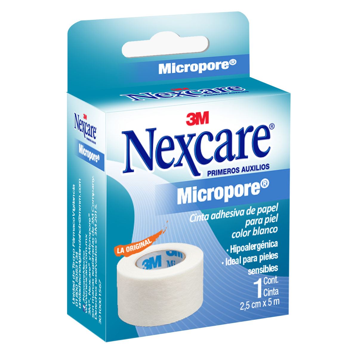 Micropore Color Blanco 2.50 cm x 5 m