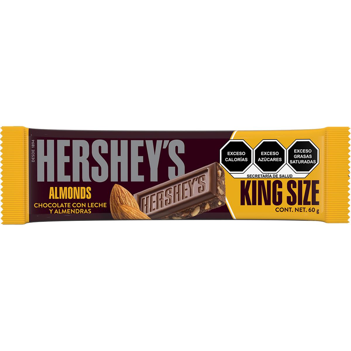 Barra de Chocolate Hershey´s Almonds King Size 60g