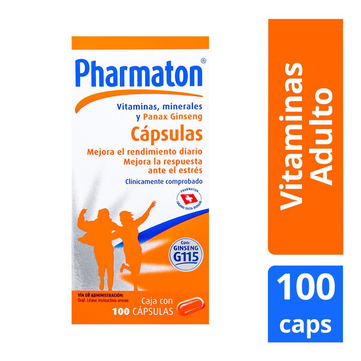 Pharmaton multivitaminico 100 cápsulas 40 mg