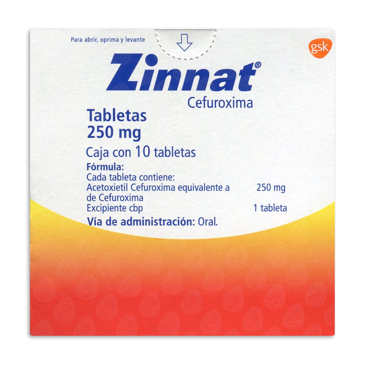 Zinnat 250 Mg Tabletas 10 3321