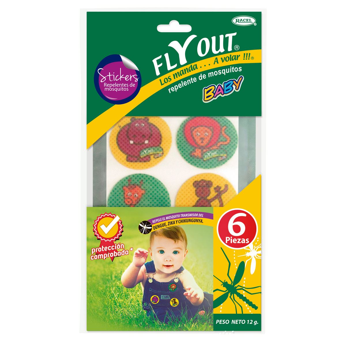 Fly Out Baby Repelente De Insectos Stickers