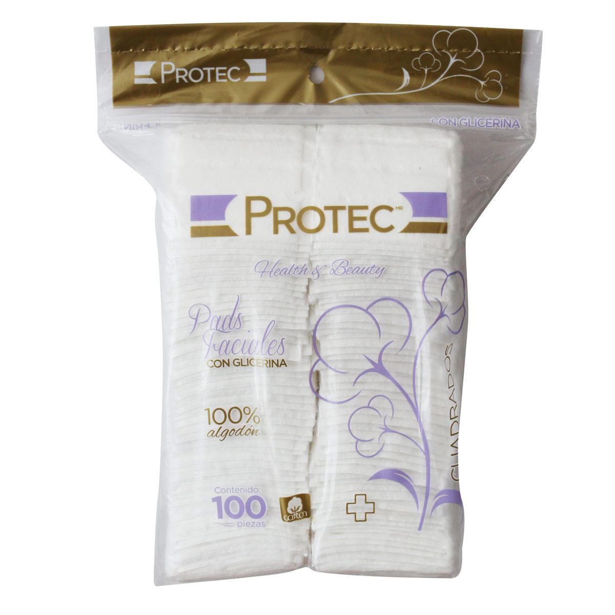 Pads Faciales Protec cuadrados con glicerina