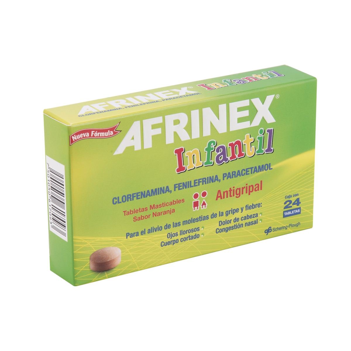 Afrinex 24 Tabletas Masticables Infantil Sabor Naranja