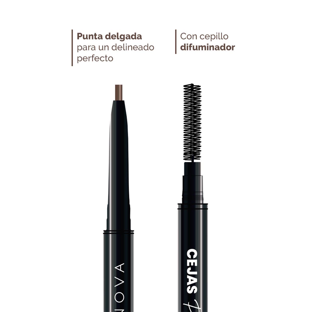 Delineador para Cejas Retráctil Cejas Perfectas Castaño Oscuro Renova