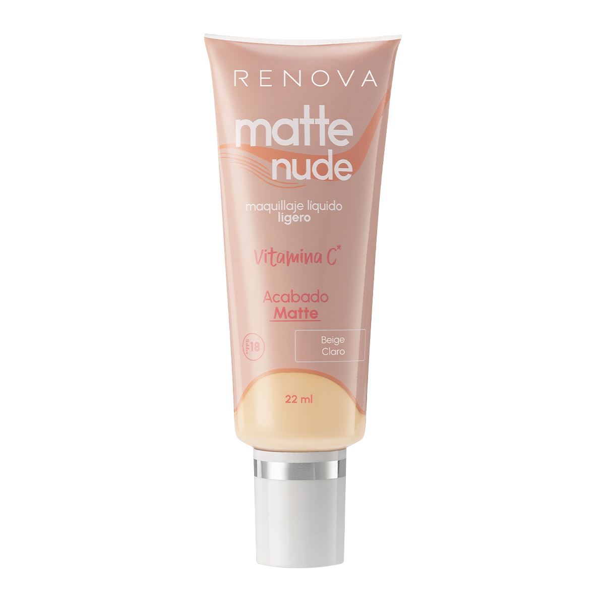 Maquillaje Líquido Ligero Renova Matte Nude Claro