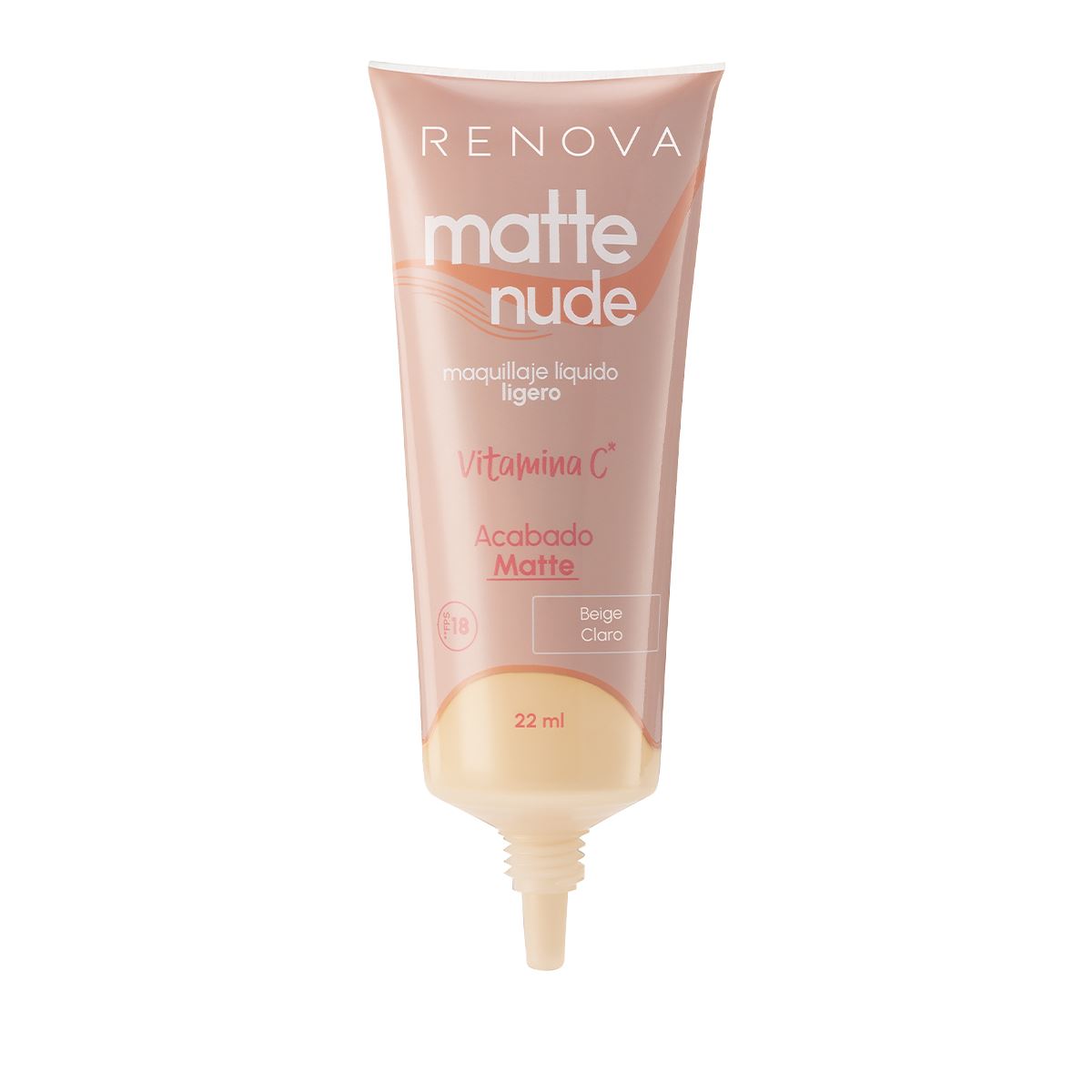 Maquillaje Líquido Ligero Renova Matte Nude Claro