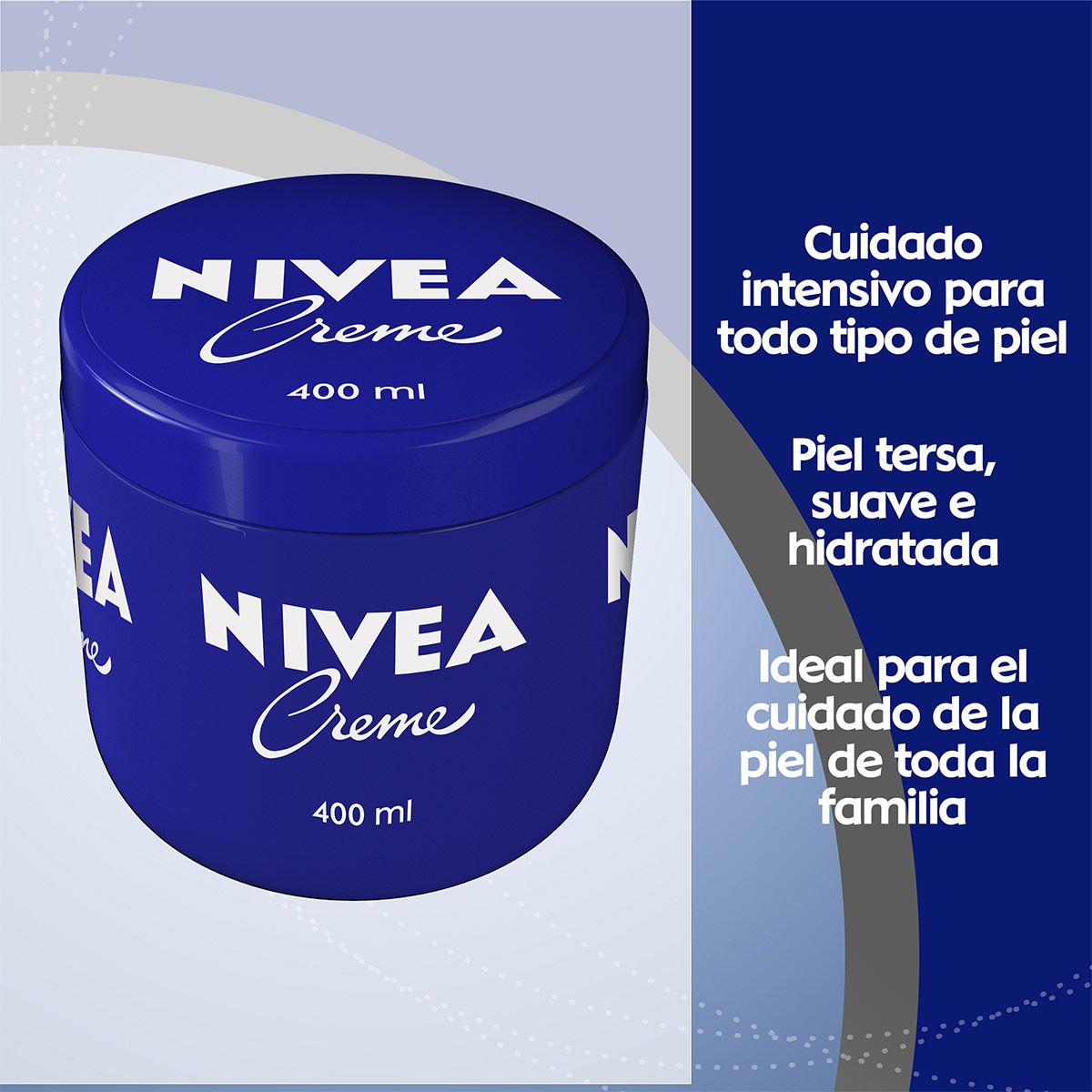 Crema tarro vidrio 400 ml nivea