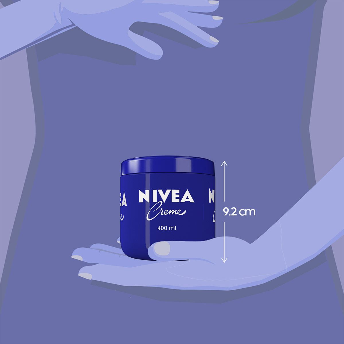 Crema tarro vidrio 400 ml nivea