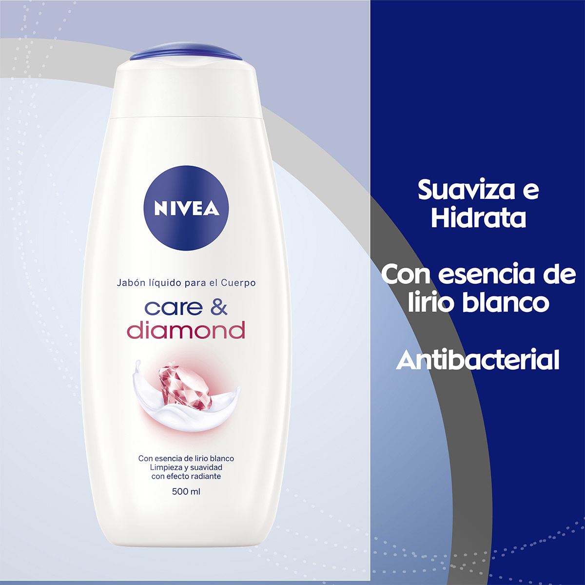Jabón liquido care diamond nivea
