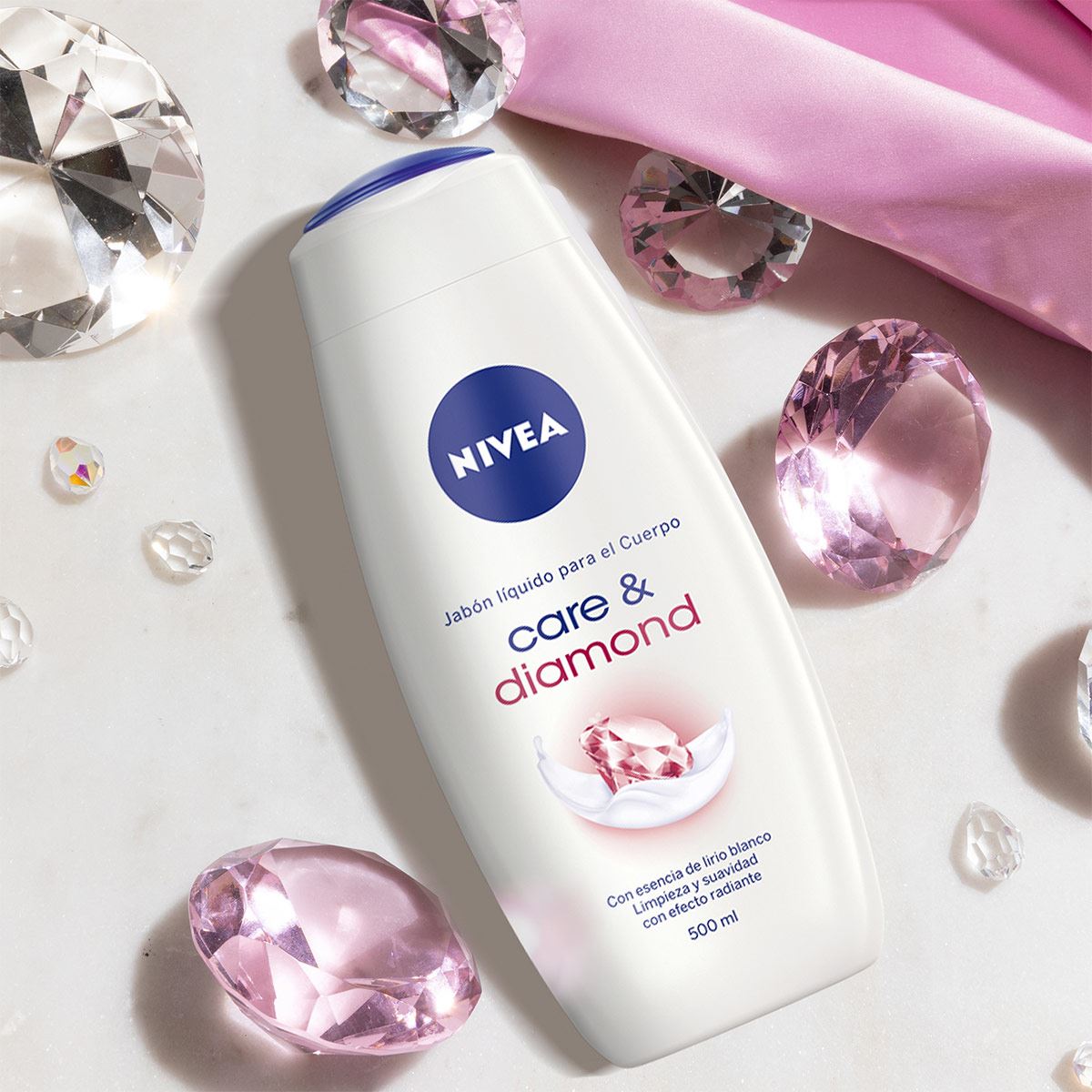 Jabón liquido care diamond nivea