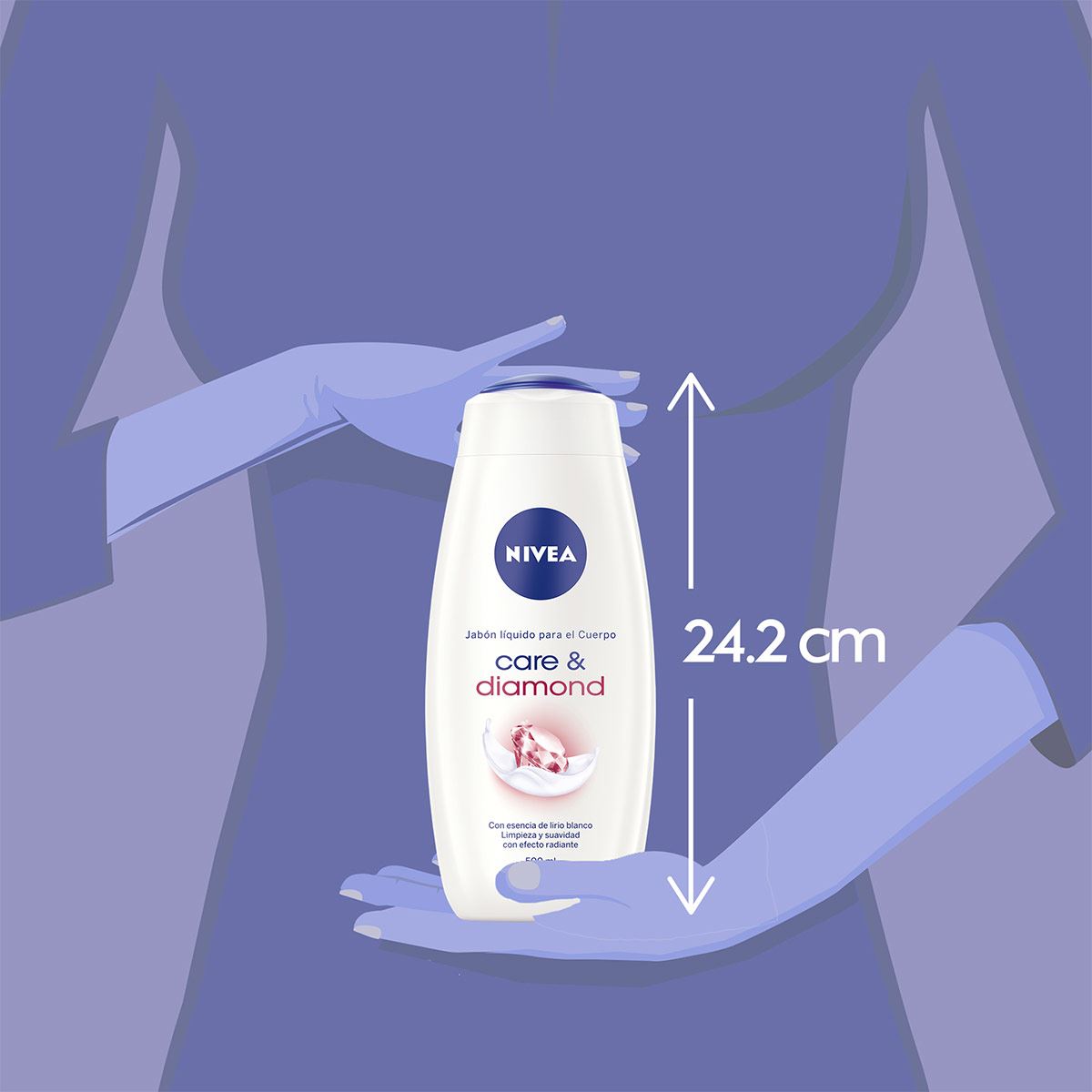 Jabón liquido care diamond nivea