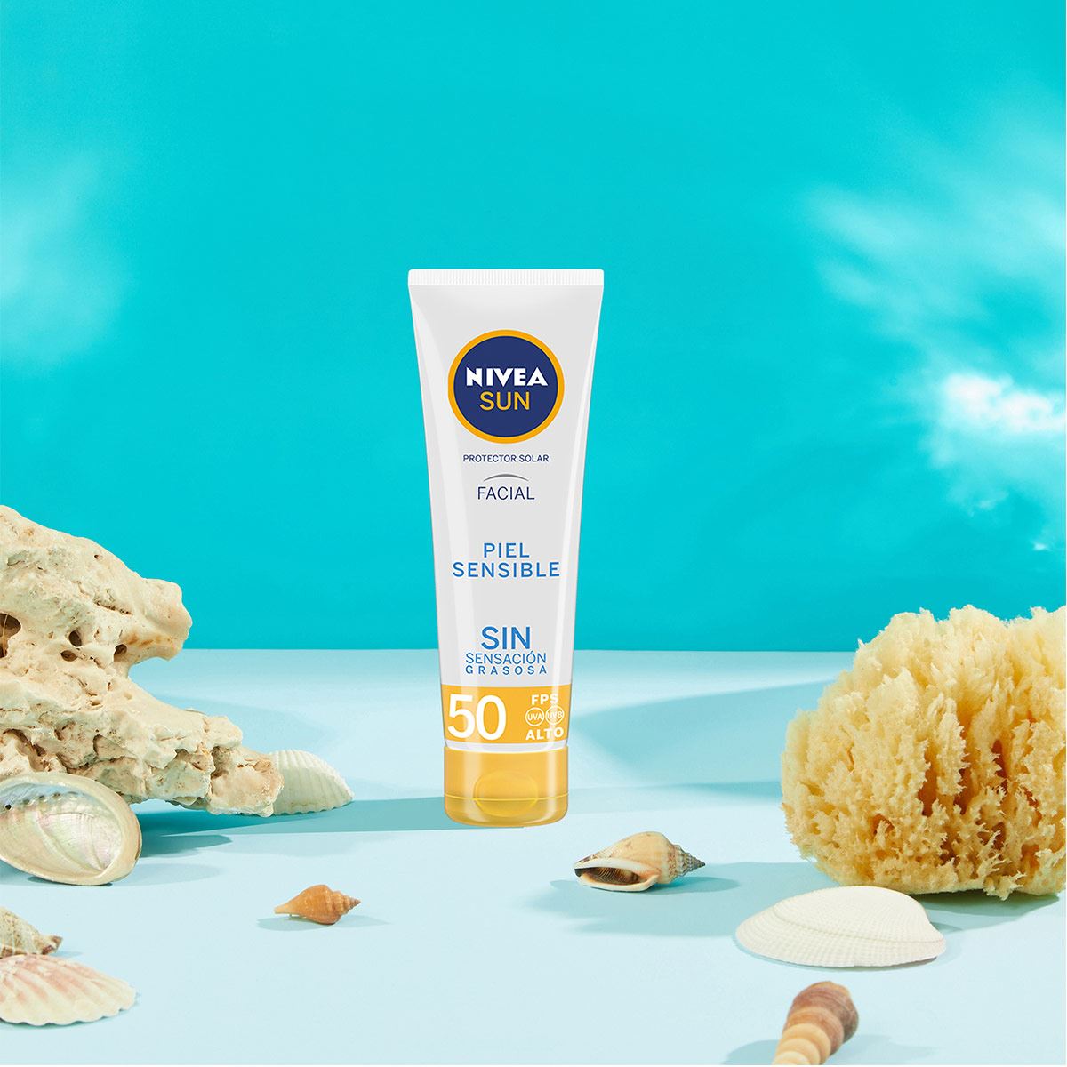 Nivea Protector Solar Facial Piel Sensible FPS 50+ 50ml