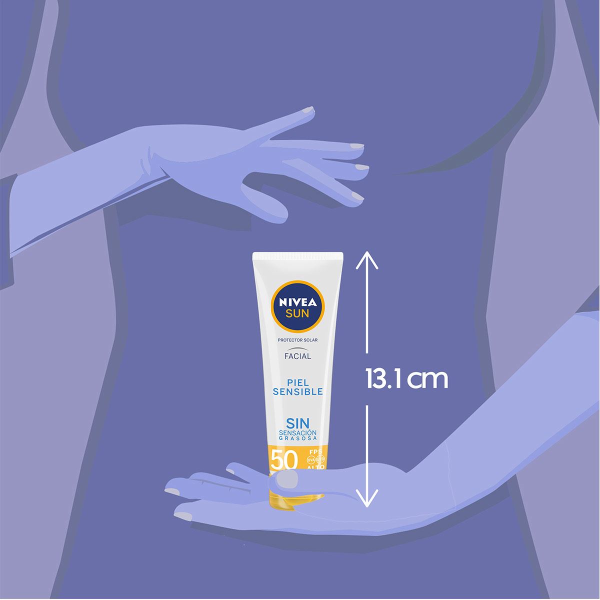 Nivea Protector Solar Facial Piel Sensible FPS 50+ 50ml