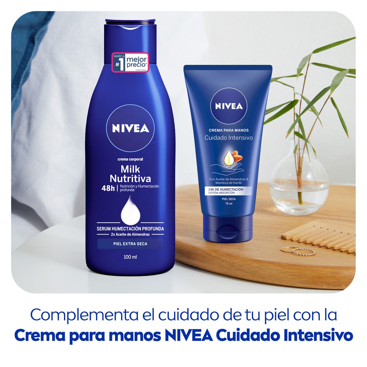 Crema Corporal con Karité para Mujer, Soft Milk 48 horas de Humectación Profunda para Piel Seca, 100 ml