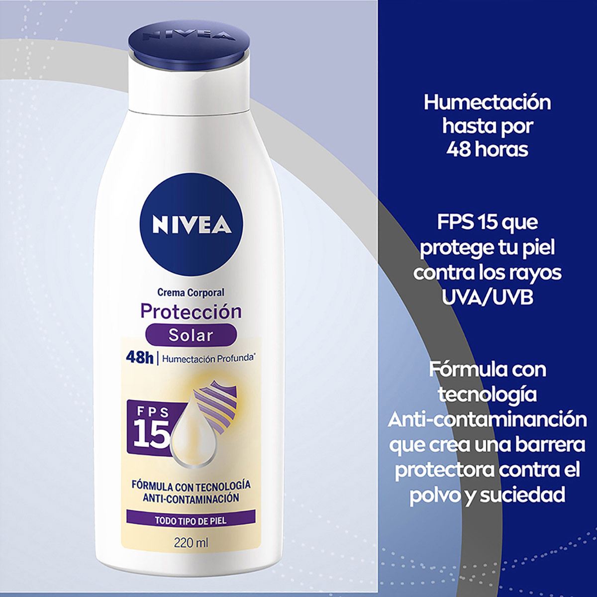 Nivea Crema Protección Solar FPS15  220 ml.