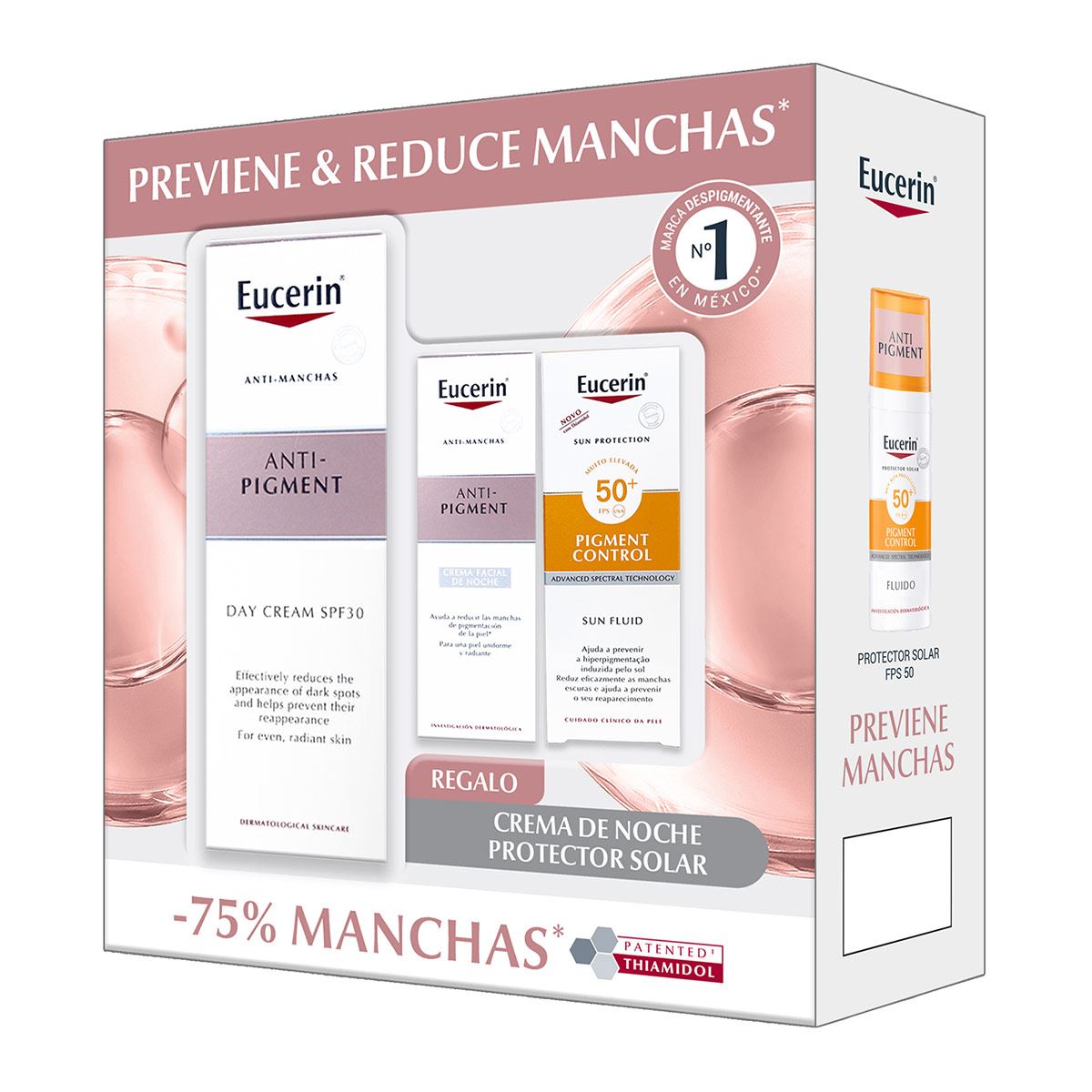EUCERIN PACK ANTI-PIGMENT DÍA + MINI AP NOCHE + MINI AP SUN