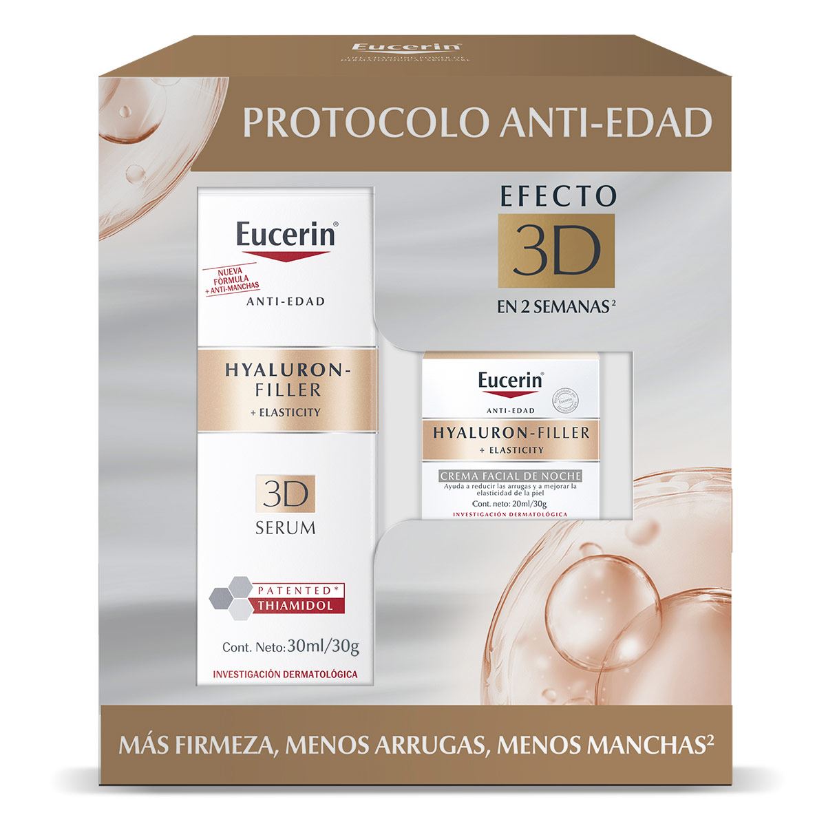 Pack Hyaluron Filler Elasticity 3D Serum + Mini Elasticity Crema De Noche