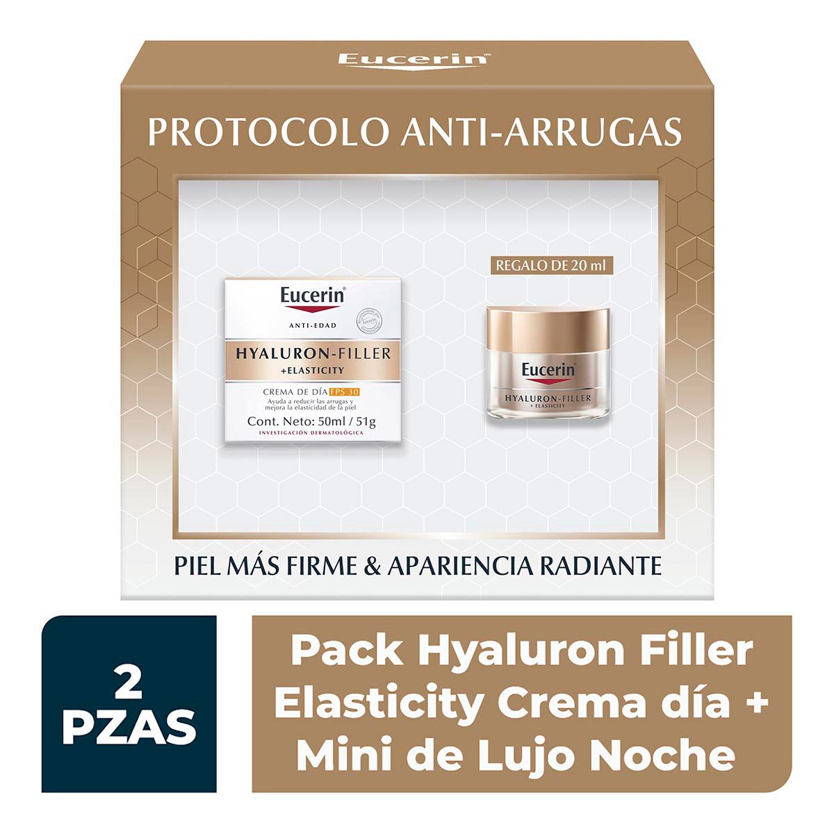 Pack Eucerin Elasticity Crema Día 50 ml+ Mini de lujo Elasticity Noche 20 ml