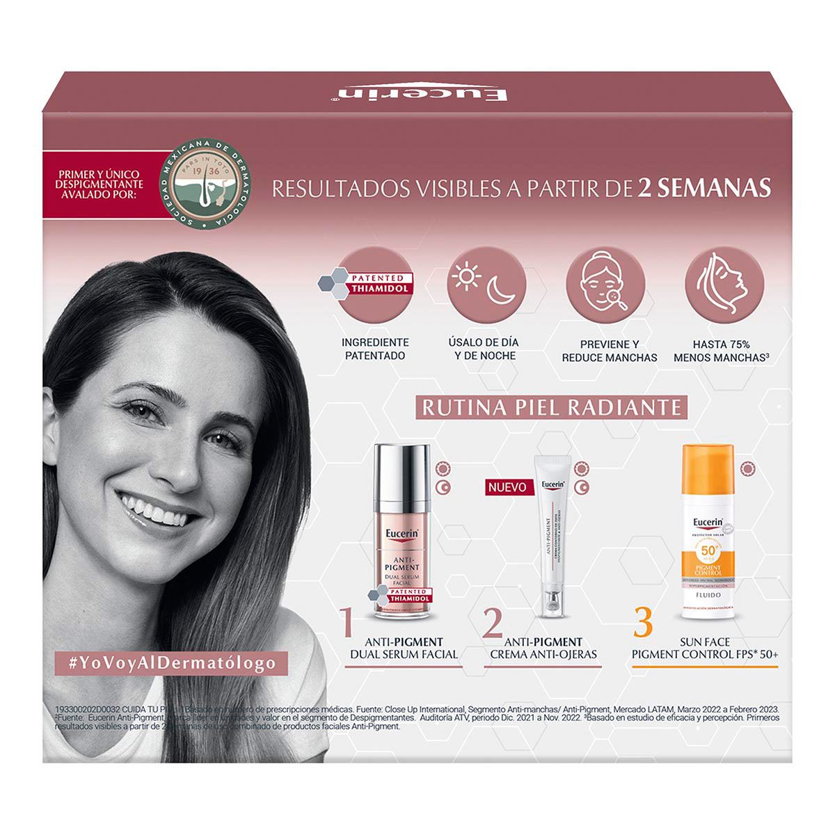 Pack Eucerin Anti-Pigment Serum 30 ml+ Anti-Pigment Contorno de Ojos 15 ml + 1 mini Anti-Pigment Noche 20 ml