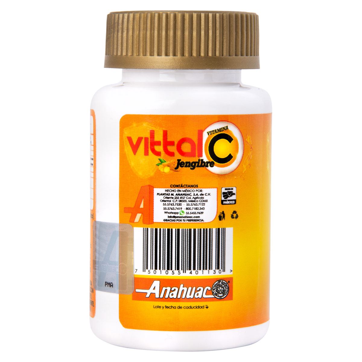 Vittal "C"  Jengibre y Curcuma  60 tabletas