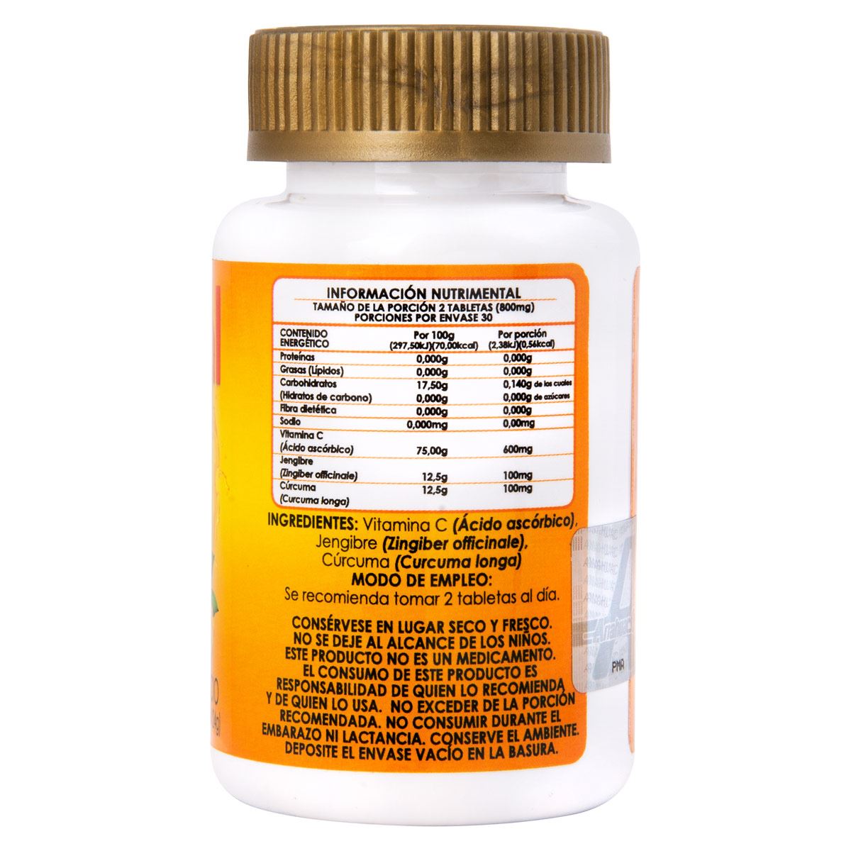 Vittal "C"  Jengibre y Curcuma  60 tabletas