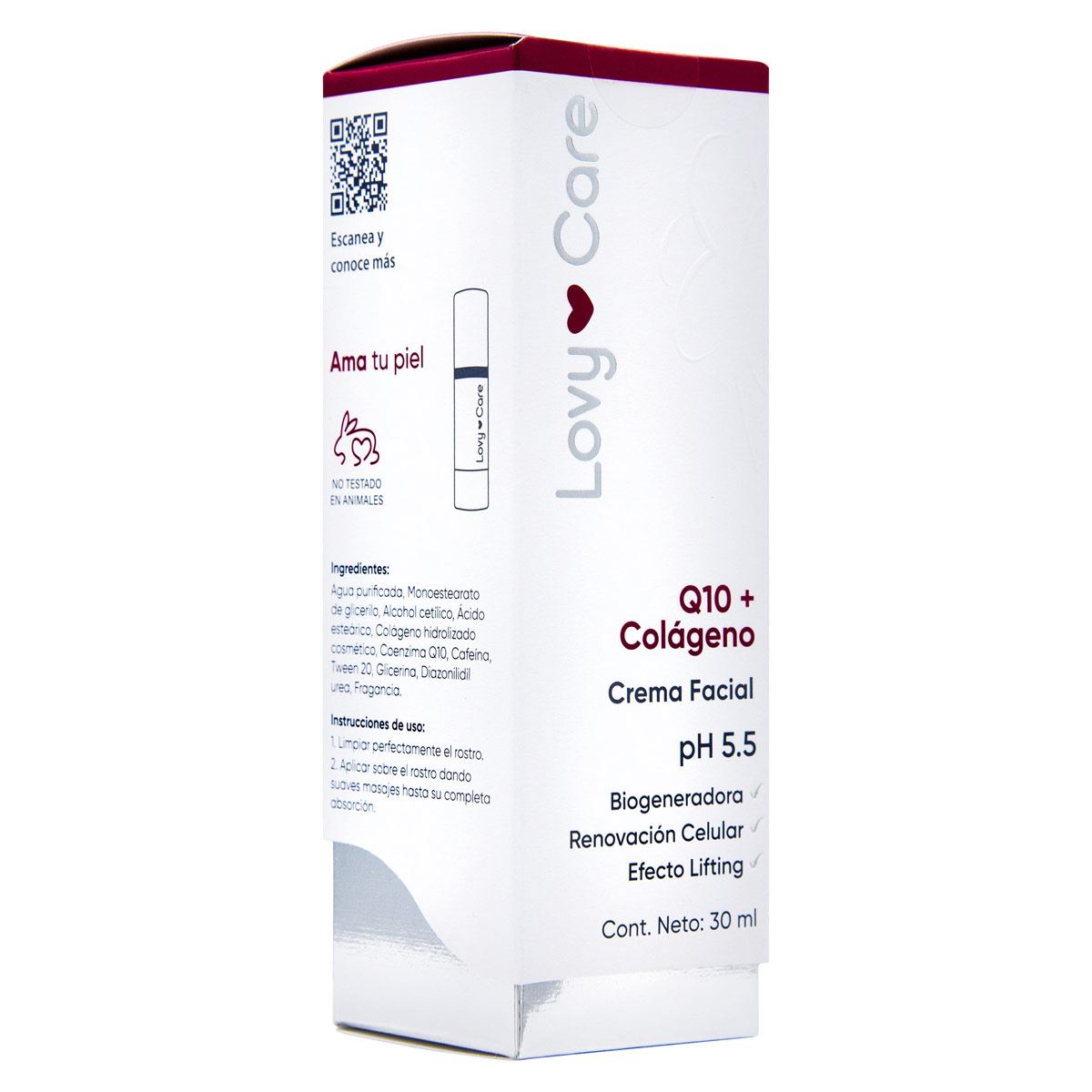 Crema Facial Coenzima Q10 y Colágeno Juveternal 30ml