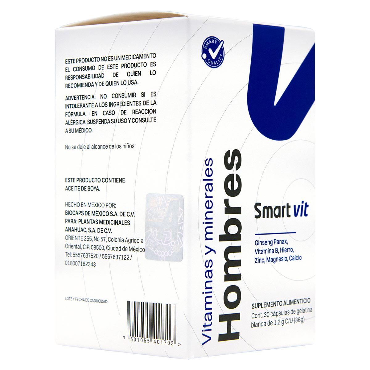 HOMBRES VITAMINAS Y MINERALES   30 CAPS.