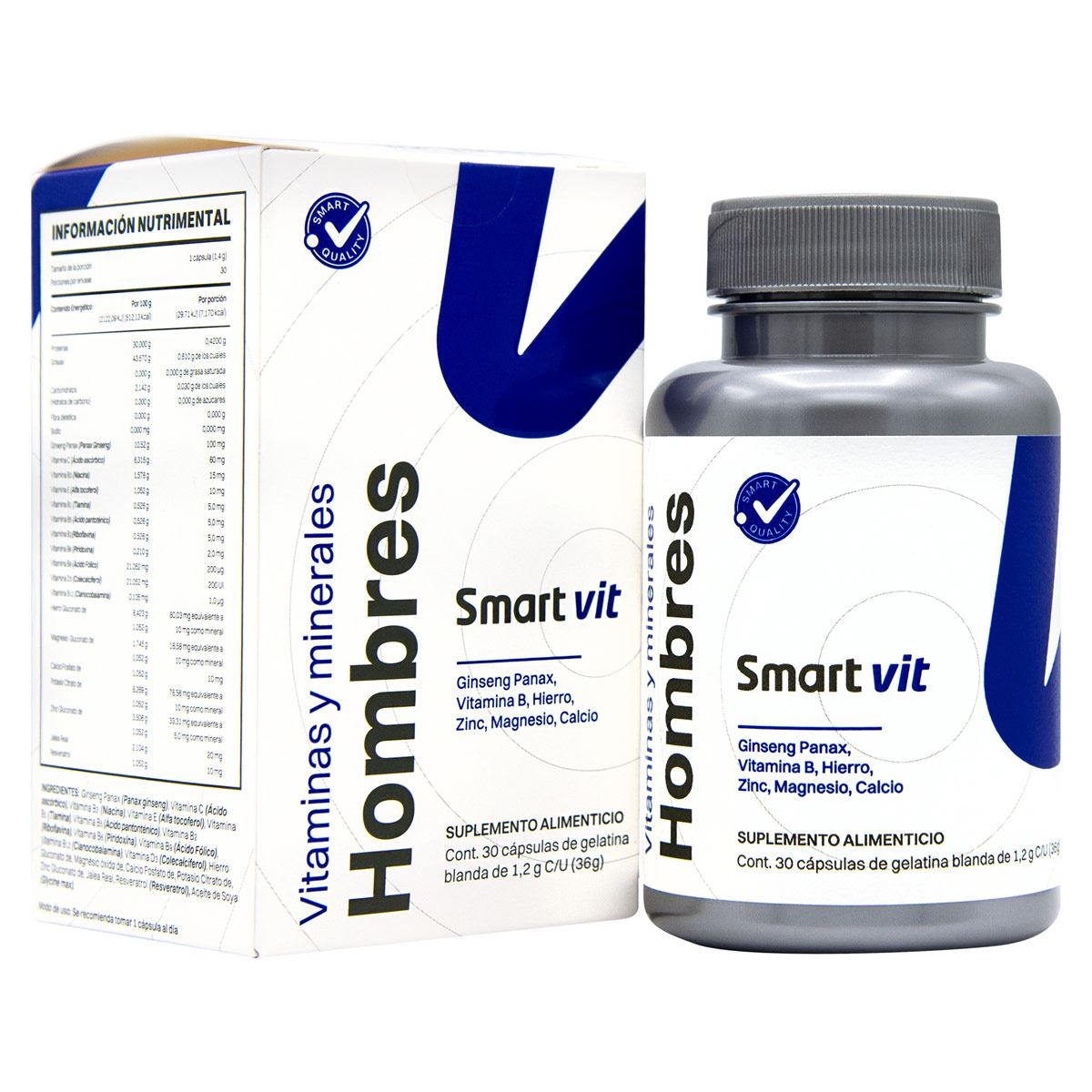 HOMBRES VITAMINAS Y MINERALES   30 CAPS.