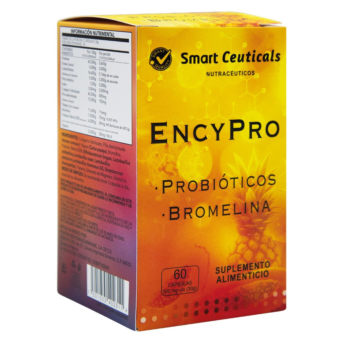 Ency Pro Probióticos Bromelina 60caps