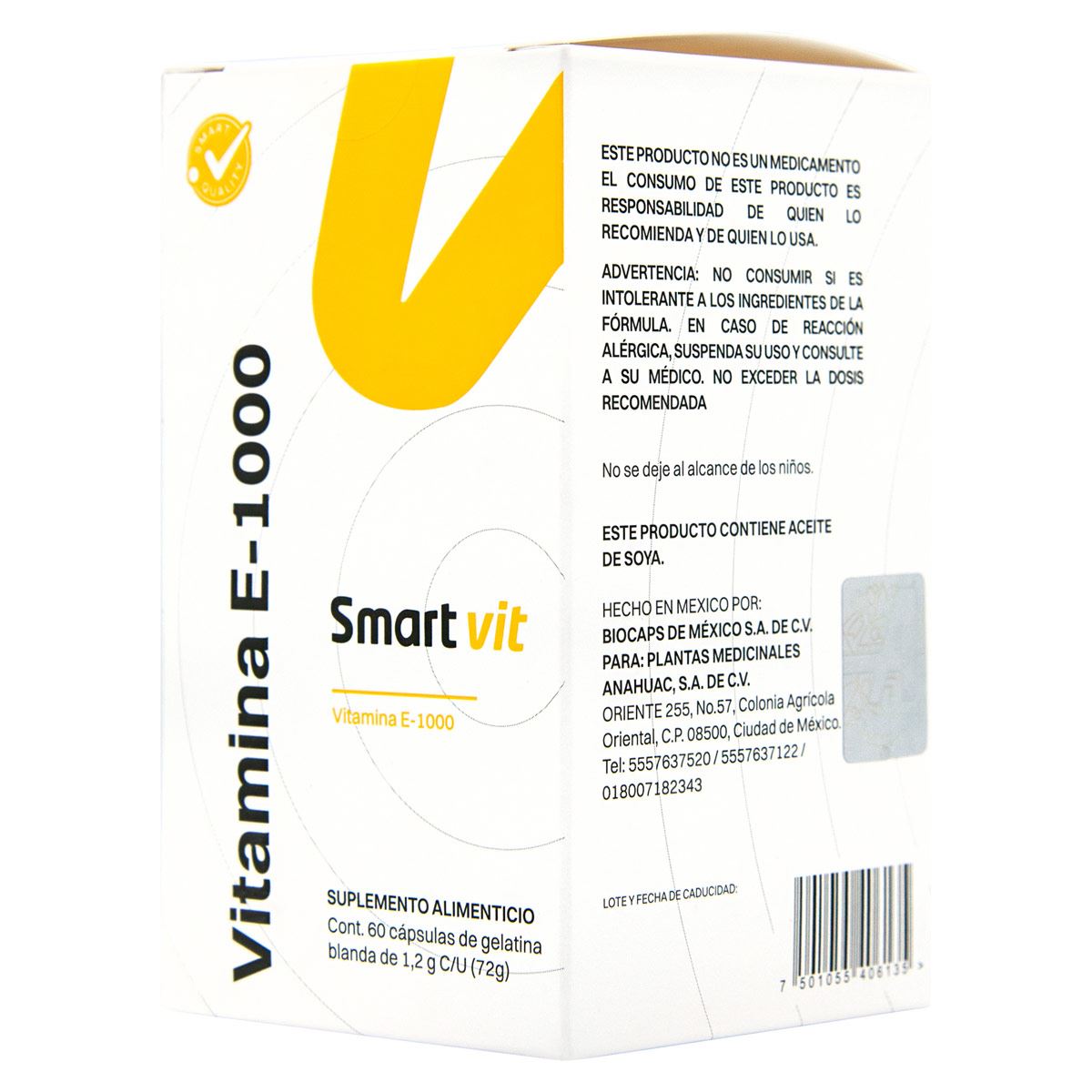SMART VITAMINA E-1000 60 C.G.B.