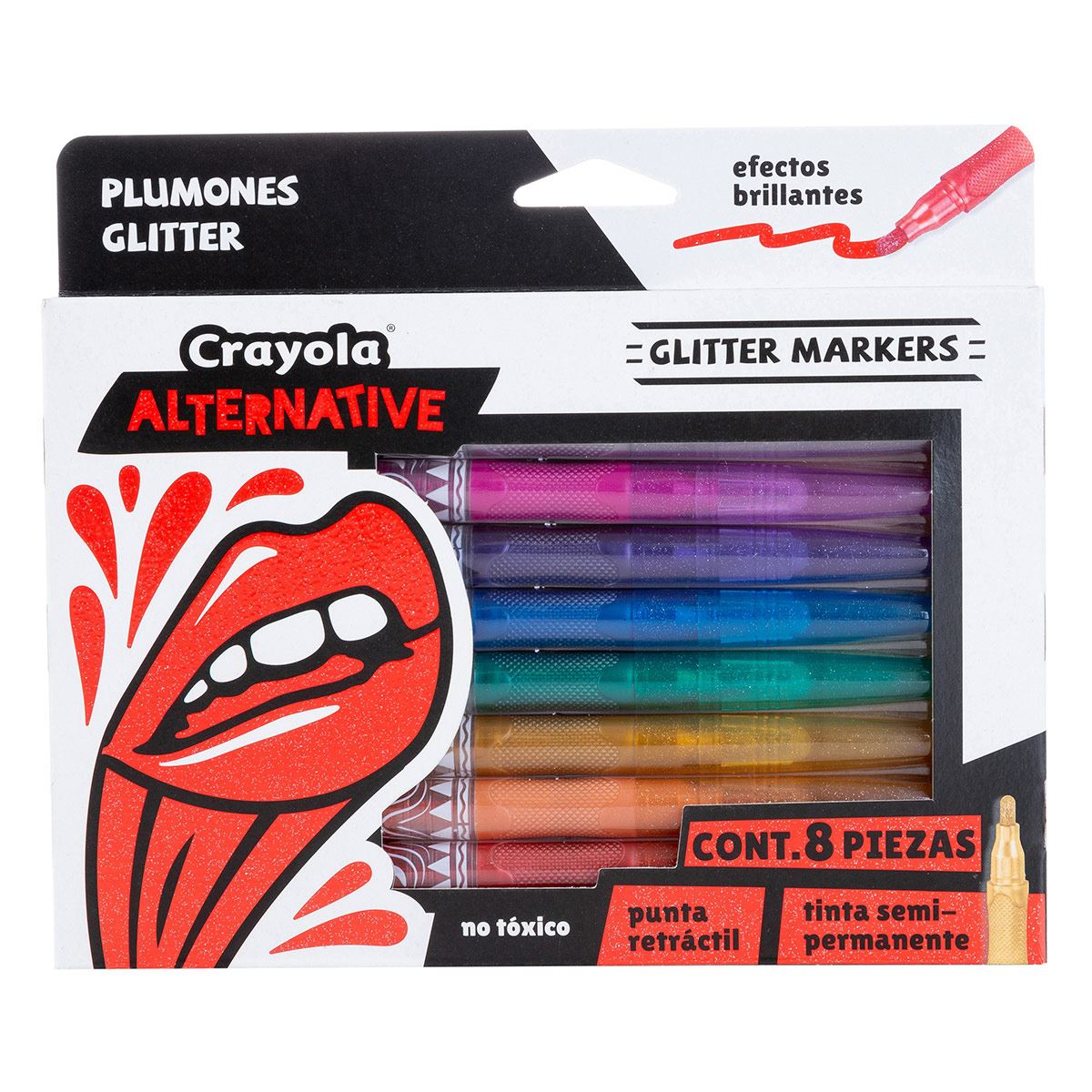 Plumones Crayola glitter alternative 8