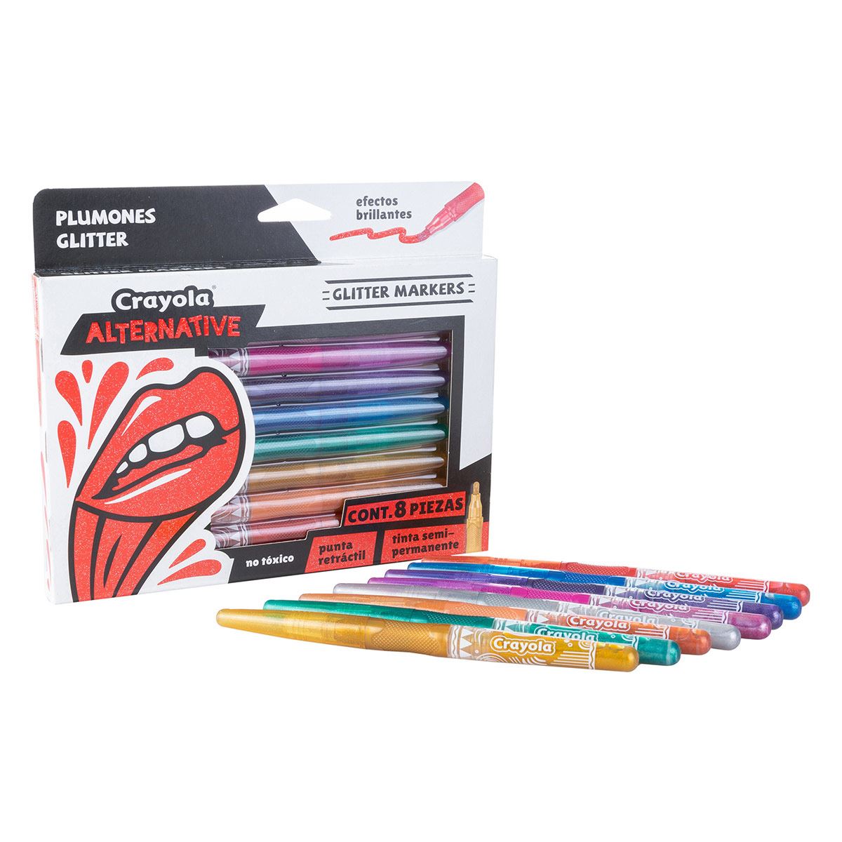 Plumones Crayola glitter alternative 8