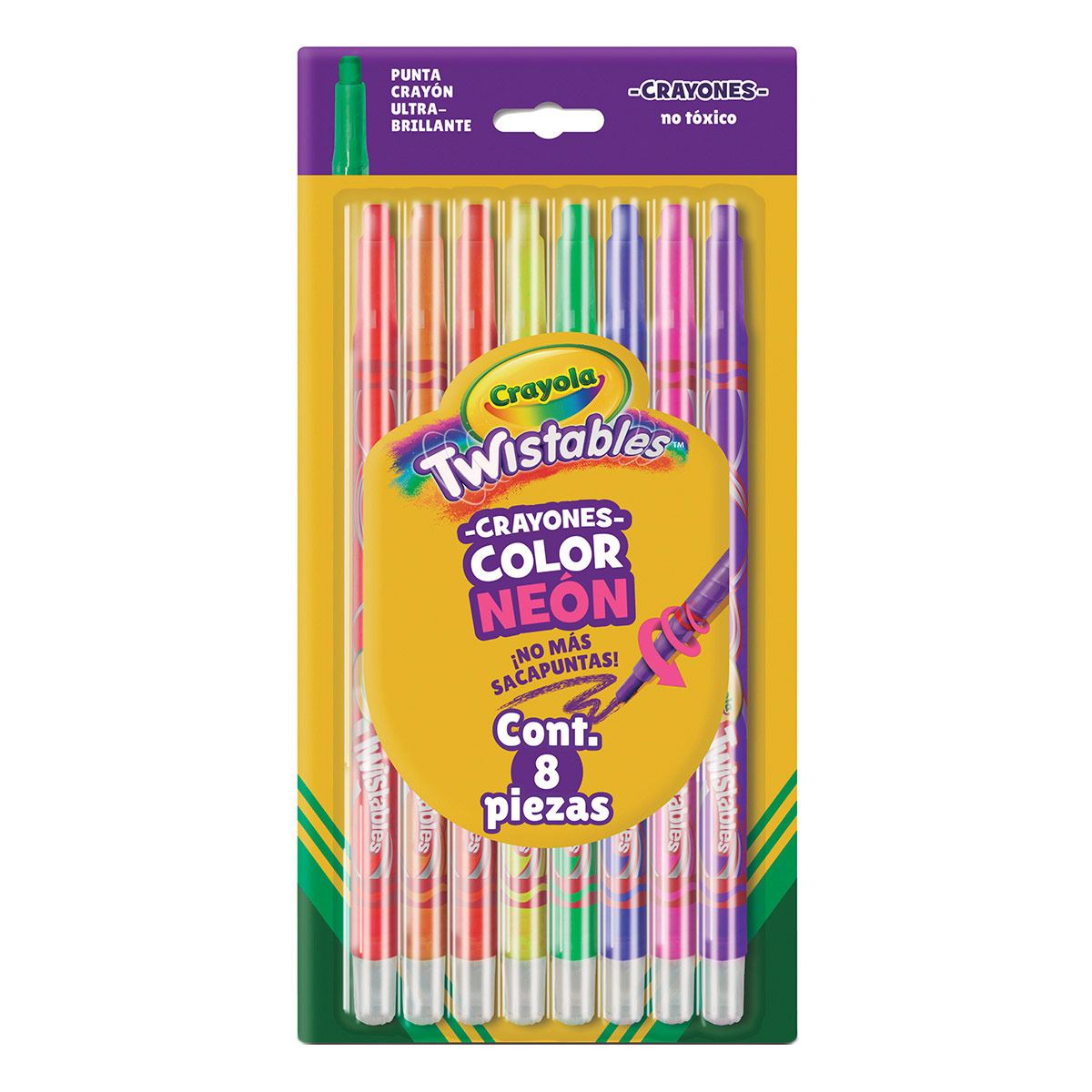 8 crayones CRAYOLA twistables extremos