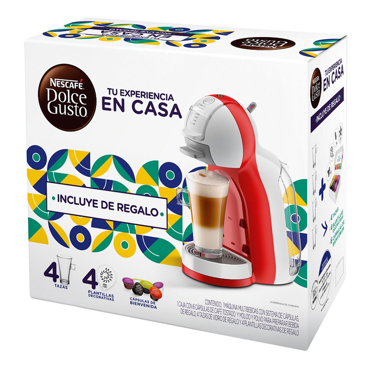 Cafetera Mini Me roja con blanco Dolce Gusto