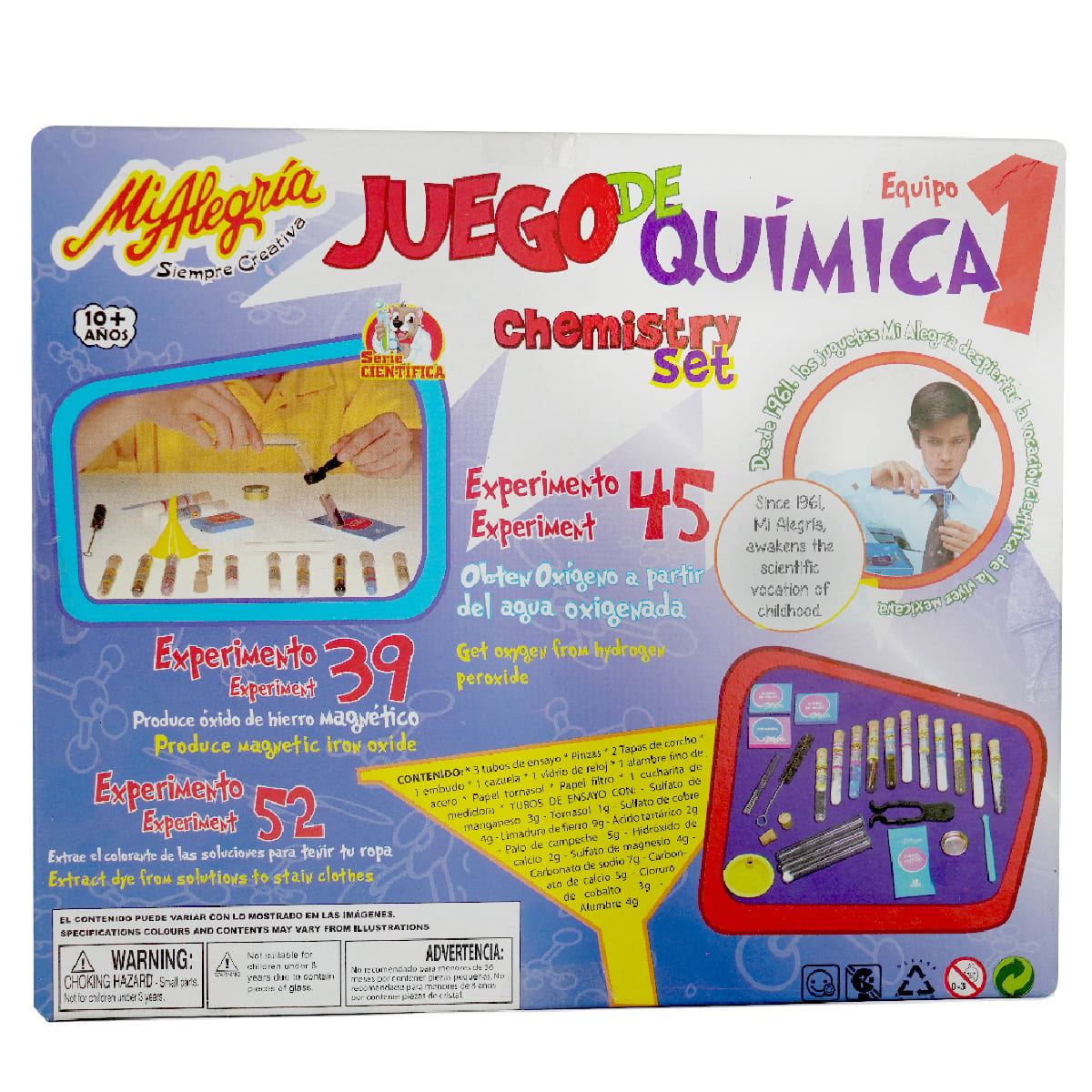 Set Juego de Química Mi Alegría 56 Experimentos
