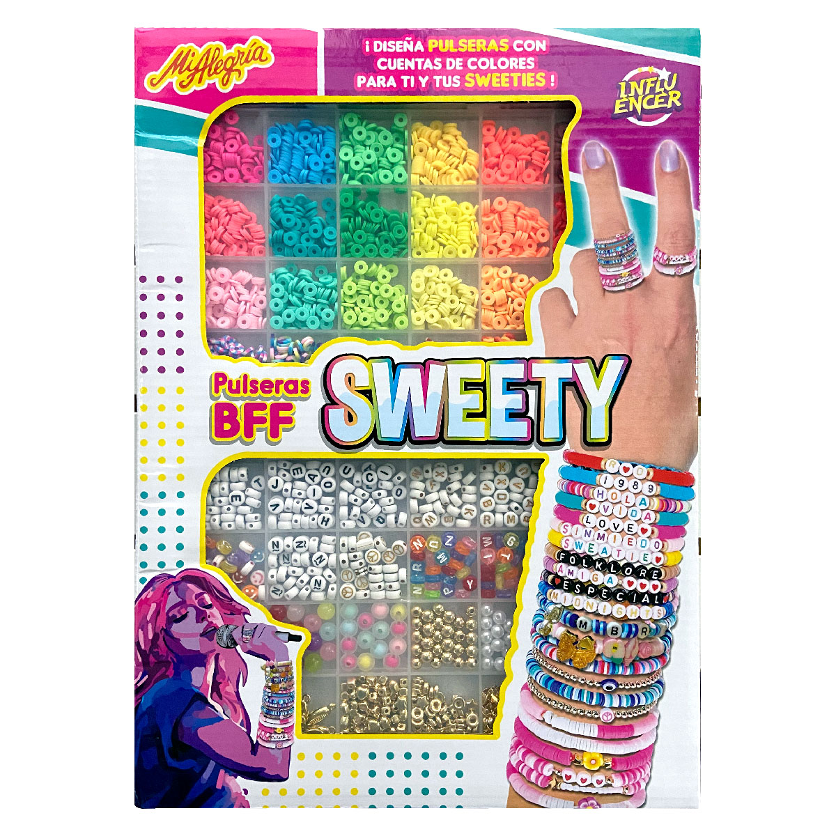 Fábrica de Pulseras BFF Sweety Mi Alegría ¡Diseña Pulseras con Cuentas de Colores!